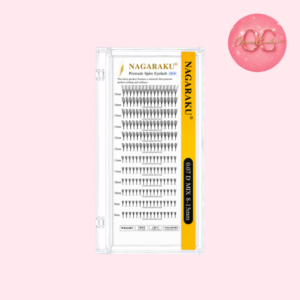 Nagaraku Premade Spire Eyelash 0.07 D MIX 8-15mm