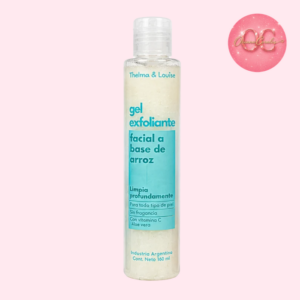 Gel exfoliante facial a base de arroz